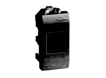 Розетка компьютерная СП 1мод. Brava RJ45 кат.5E экранир. черн. DKC 77457N