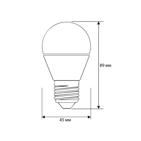 Лампа светодиодная LED-G45-10W-E27-4K 10Вт шар 4500К бел. E27 220-240В ПРОМО Ergolux 14546