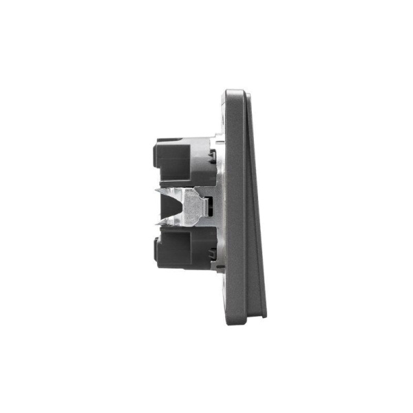 Выключатель 2-кл. СП ROUND MIELE 10А титан Kranz KR-78-0706-2