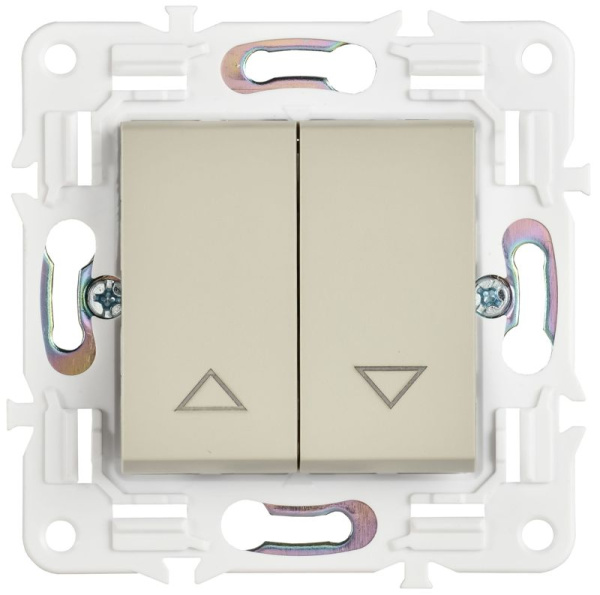Выключатель жалюзи SKANDY 10А SK-V12B беж. IEK SK-V15-0-10-K10