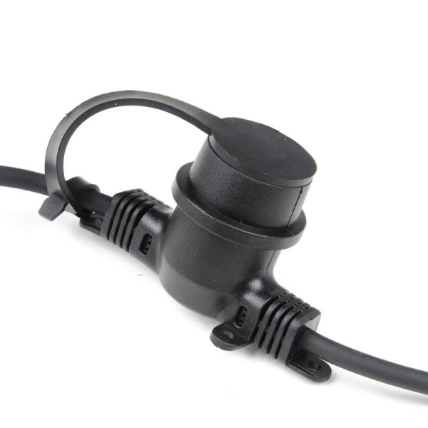 Гирлянда UDL-K121 10/E27/5M 5C IP65 BLACK BELT-LIGHT Белт-лайт 5м+1.5м сетевой шнур 10 патронов E27 шаг 50см 5 заглушек черн. Uniel UL-00007150