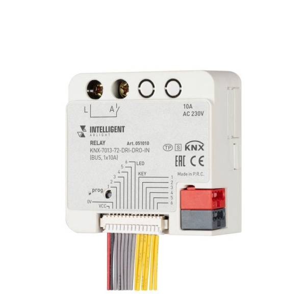 Модуль релейный KNX-7013-72-DRI-DRO-IN (BUS 1х10А) IP20 пластик INTELLIGENT ARLIGHT 051010