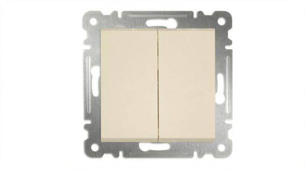 Выключатель 2-кл. СП Karea 10А IP20 механизм крем. Makel 57010003