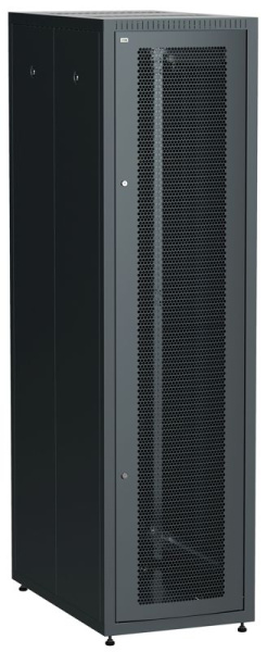 Шкаф сетевой LINEA E 42U 600х1000мм двери 2шт перфорир. и метал. черн. ITK LE05-42U61-PM