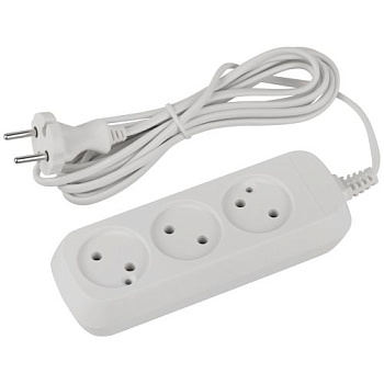 Удлинитель 3х3м без заземл. 6А IP20 GREEN LINE UDL-6-330 ШВВП 2х0.75 Эра Б0065041