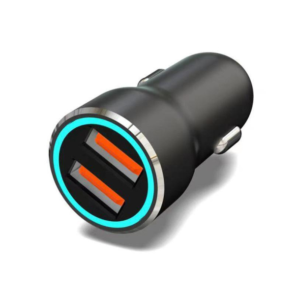 Устройство зарядное автомобильное c двумя портами (USB-A + USB-A) c LED-подсветкой 12Вт Rexant 18-2242-5