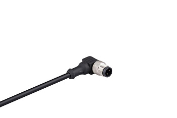 Кабель соединительный 5м со штепселем M12х3 90град. ПУ IP68 EMAS SKM12F3DXP5