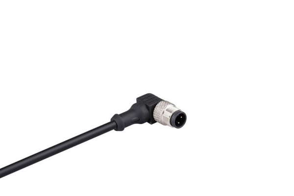 Кабель соединительный 2м со штепселем M12х3 90град. ПВХ IP68 EMAS SKM12F3DXV2