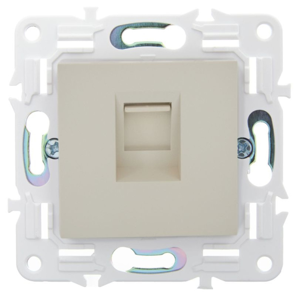 Розетка компьютерная RJ45 кат.5E SKANDY SK-K01B беж. IEK SK-K10-1-K10