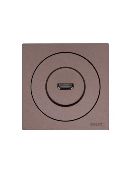 Розетка HDMI 1-м СП OSEN механизм шоколад LEZARD 743-7388-203