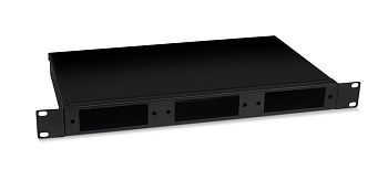 Кросс бокс оптический FO-19-3FP-BK 19дюйм 1U на 3 адаптерные панели черн. Cabeus 10799c
