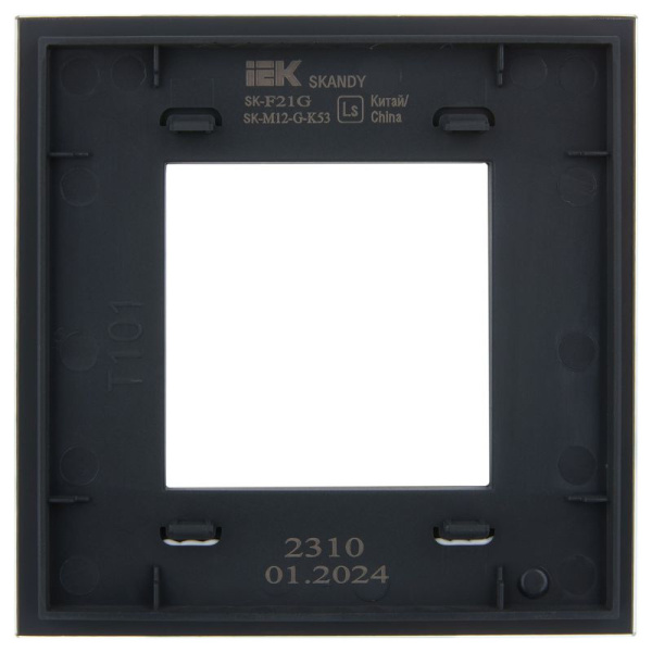 Рамка 1-м SKANDY SK-F21G стекло графит IEK SK-M12-G-K53