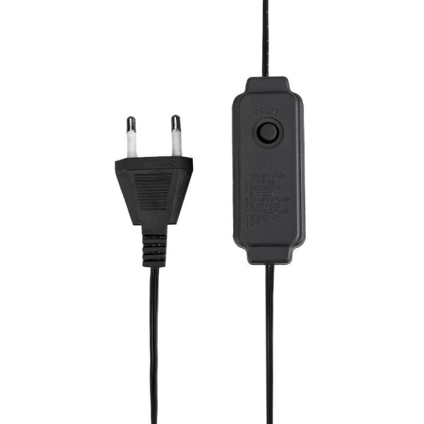 Гирлянда "Роса" 20м 200LED бел. IP20 230В с контроллером провод зел. Neon-Night 303-265