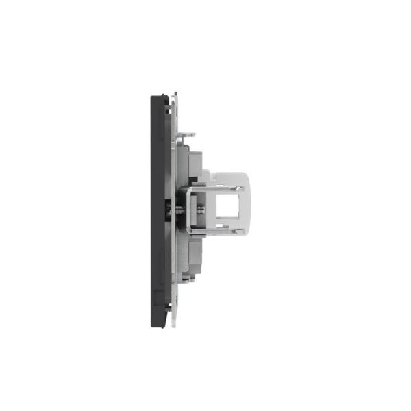 Розетка компьютерная 1-м KANT RJ45 кат.5E без шторки черн. уголь DKC 7012663