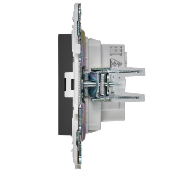 Розетка SKANDY 10А без заземл. без защ. шторок SK-R02T титан IEK SK-R10-10-K48