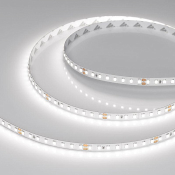 Лента светодиодная RT-A128-8mm 24V White 6000К 9.6Вт/м IP20 2835 высок. эффект. 150лм/Вт (уп.5м) Arlight 038755