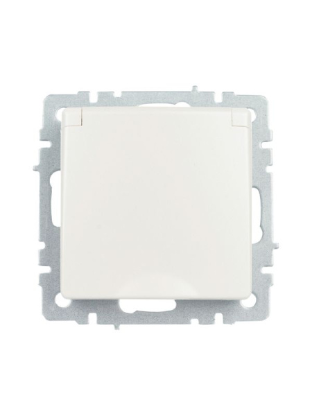Розетка BRITE РСбш10-3-БрЖ 16А IP20 с заземл. защ. шторки с крышкой механизм жемчуж. IEK BR-R16-16-K36