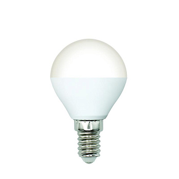 Лампа светодиодная LED-G45-5W/3000K/E14/FR/SLS 5Вт шар матовая 3000К тепл. бел. E14 Volpe UL-00008812
