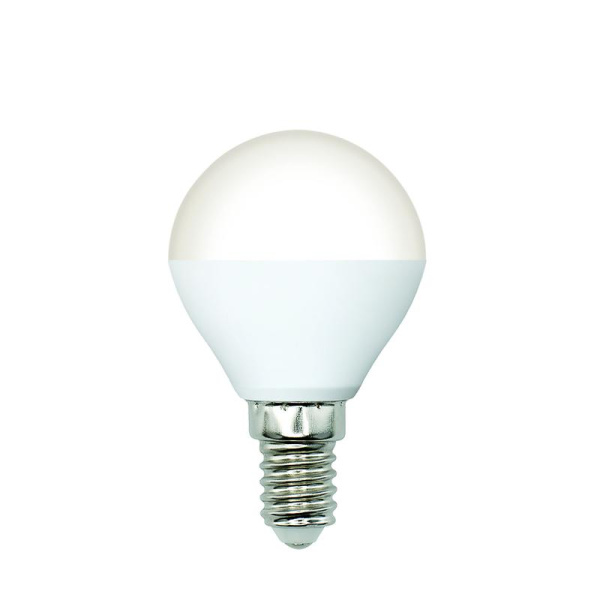 Лампа светодиодная LED-G45-5W/3000K/E14/FR/SLS 5Вт шар матовая 3000К тепл. бел. E14 Volpe UL-00008812