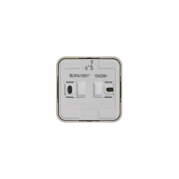 Выключатель 2-кл. ОП Blanca 10А IP20 (сх. 5) 250В с изолир. пластиной беж. SE BLNVA105017
