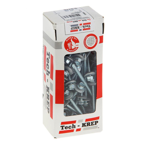 Саморез усиленный КР ZP сверло 5.5х76 (коробка с окном) (уп.60шт) Tech-Krep PRO/Zitar 124631