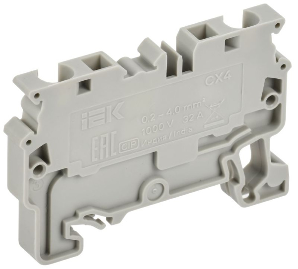Клемма пружинная проходная CX4 4кв.мм сер. ARMAFIX IEK AF-CT40-00-K03-004