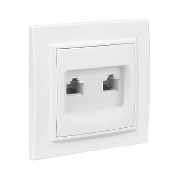 Розетка компьютерная 2-м СП Минск RJ45 бел. EKF ERK02-035-10