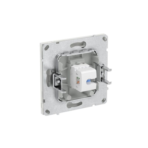 Розетка компьютерная 1-м KANT RJ45 кат.6A без шторки бел. песок DKC 7010673