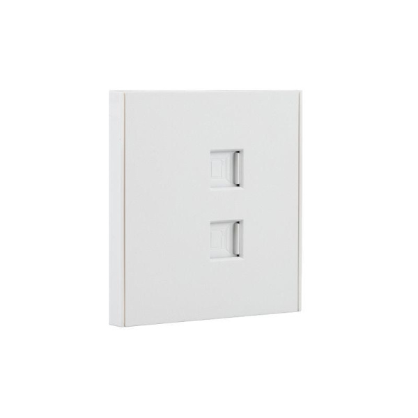 Розетка компьютерная 2-м СП STRONG RJ45 + RJ45 кат.6 IP20 жемчуж. Kranz KR-78-0725-4