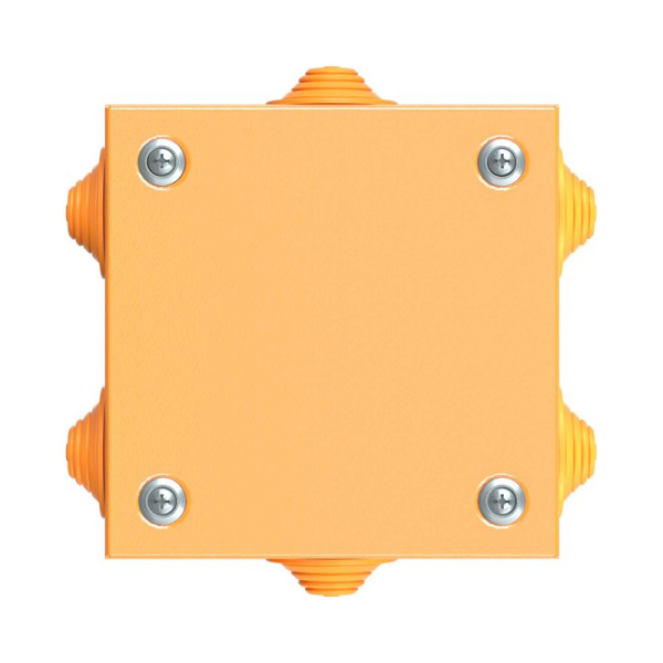 Коробка ответвительная FS 150х150х80мм 6р 450В 32А 10кв.мм нерж. контакт с каб. вводами и клеммн. IP55 сталь. DKC FSK31610