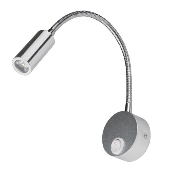 Светильник светодиодный ULT-F21-3W/4000К настенный гибкий 85-265В бел. свет TM IP20 SILVER серебр. Uniel UL-00004177