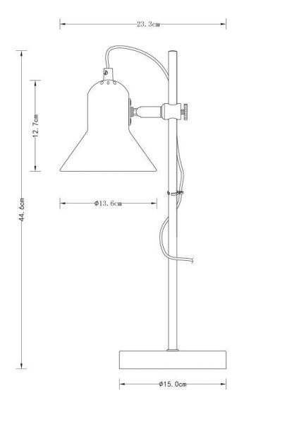 Светильник настольный KD-432 C01 Rome 1х E27 40Вт 230В бел. Camelion 14550