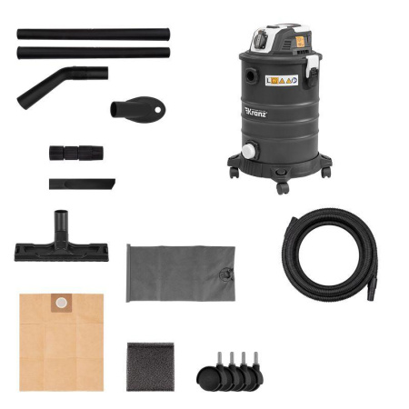 Пылесос строительный KR30 1400Вт 30л 4м Kranz KR-16-1117