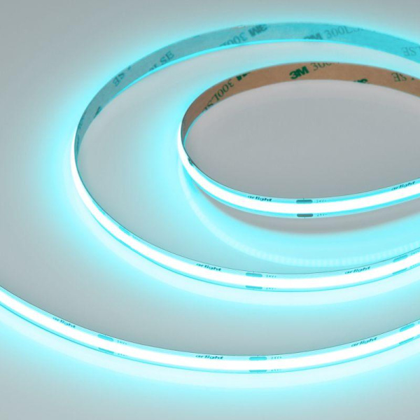 Лента светодиодная COB-X480-8mm 24V Mint Blue 8Вт/м IP20 (уп.5м) Arlight 047744