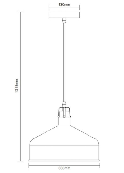 Светильник PL-425L С73 подвес. Amsterdam 1хE27 60Вт 230В сер.+медь Camelion 13030