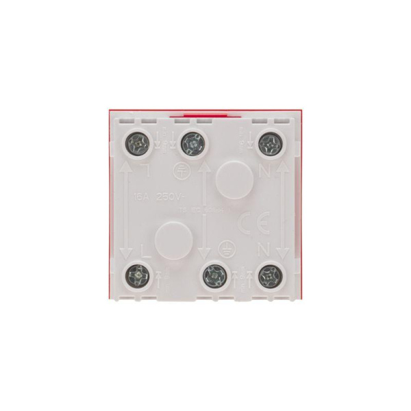 Розетка 16А 45х45 CEE 7/4 2К+3 красн. Rexant 11-8978