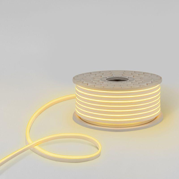 Шнур светодиодный гибкий неон SMD 8х16мм 120LED/м односторон. 24В тепл. бел. (уп.50м) Neon-Night 131-126