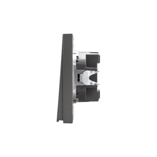 Переключатель перекрестный 1-кл. СП STRONG 10А с подсветкой графит Kranz KR-78-0718-6
