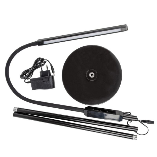 Торшер напольный светодиодный ULM-T619 10W/3000-6500K/DIM BLACK 10Вт с регулировкой наклона сенсорный выкл. диммер черн. ТМ Uniel UL-00010178