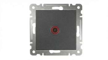 Розетка телевизионная проходная TV СП Karea 16А IP20 механизм дым. металлик Makel 57050007