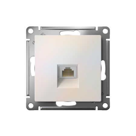 Розетка компьютерная AtlasDesign RJ45 кат.6A механизм жемчуж. SE ATN000486