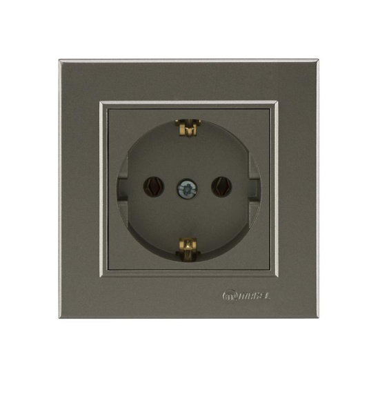 Розетка 1-м СП Karea 16А IP20 с/з зел. Makel 56052028