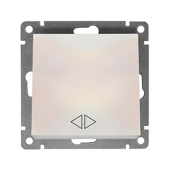 Переключатель перекрестный 1-кл. СП Афина 10А IP20 механизм жемчуж. UNIVersal A0024-Obr