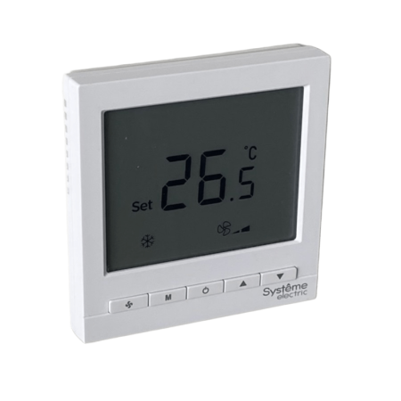 Термостат комнатный цифровой для 4тр 3ск FCU и 2-х поз. клап. 1UI 5DO Modbus ~220В BS бел. SE RTF4IML