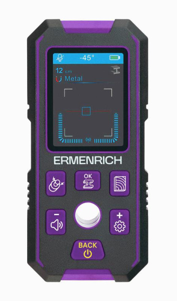 Детектор скрытой проводки Ping SM70 фиолет. Ermenrich 83841
