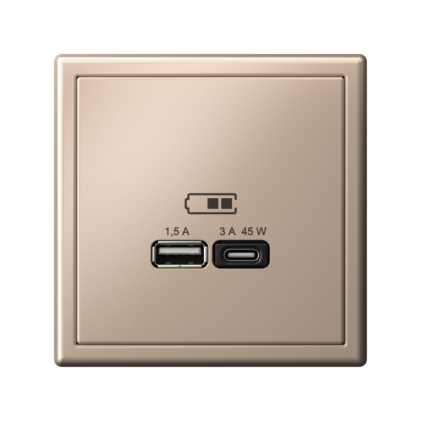 Розетка USB ArtGallery тип A+C 45Вт QC PD высокоскор. ЗУ механизм песочн. SE GAL001229