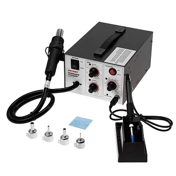 Станция паяльная (паяльник + термофен) 150-500град.C (R852) Rexant 12-0723