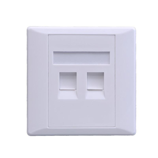 Панель лицевая 2 порта 80х80 Keystone шторка (DIY) SUPRLAN 10-0334-1