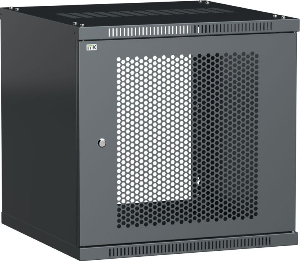 Шкаф LINEA WE 12U 600х650мм дверь перфорир. черн. ITK LWE5-12U67-PF