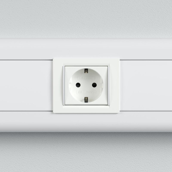 Розетка 1-м 2мод. Viva 16А IP20 2P+E с заземл. защ. шторки бел. DKC 45005